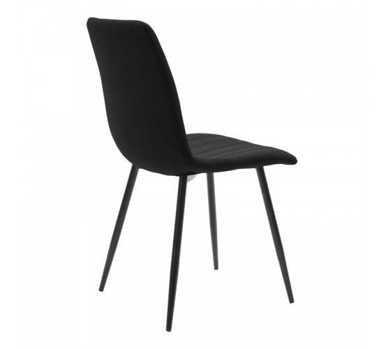 Καρέκλα Noor μαύρο ύφασμα και μεταλλικό πόδι 44x53x86εκ Υλικό: METAL-FABRIC 292-000122
