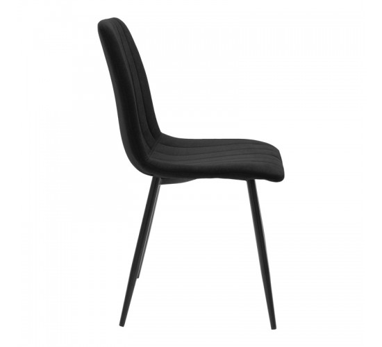 Καρέκλα Noor μαύρο ύφασμα και μεταλλικό πόδι 44x53x86εκ Υλικό: METAL-FABRIC 292-000122