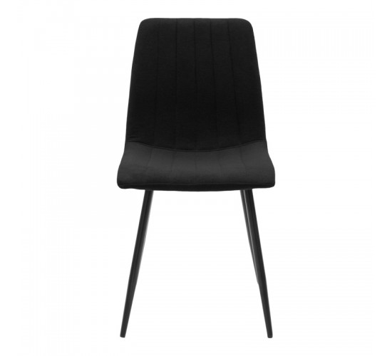 Καρέκλα Noor μαύρο ύφασμα και μεταλλικό πόδι 44x53x86εκ Υλικό: METAL-FABRIC 292-000122
