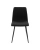 Καρέκλα Noor μαύρο ύφασμα και μεταλλικό πόδι 44x53x86εκ Υλικό: METAL-FABRIC 292-000122