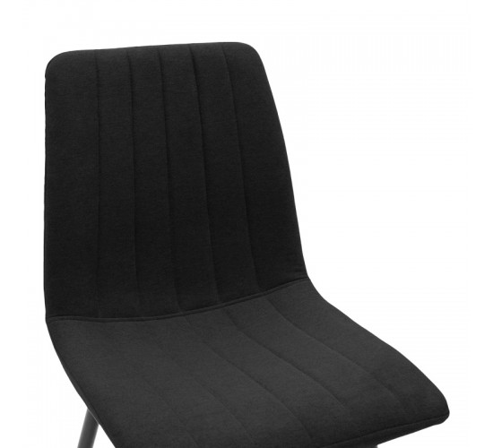 Καρέκλα Noor μαύρο ύφασμα και μεταλλικό πόδι 44x53x86εκ Υλικό: METAL-FABRIC 292-000122