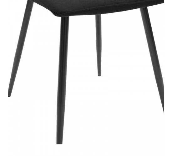 Καρέκλα Noor μαύρο ύφασμα και μεταλλικό πόδι 44x53x86εκ Υλικό: METAL-FABRIC 292-000122