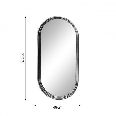 Καθρέπτης Olympon Inart χρυσό μέταλλο 49x5x99εκ Υλικό: METAL 295-000005