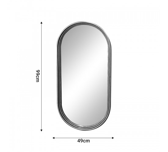 Καθρέπτης Olympon Inart χρυσό μέταλλο 49x5x99εκ Υλικό: METAL 295-000005