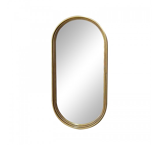 Καθρέπτης Olympon Inart χρυσό μέταλλο 49x5x99εκ Υλικό: METAL 295-000005
