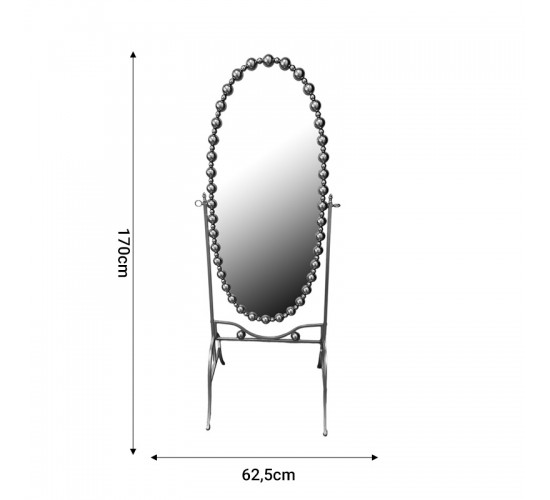 Καθρέπτης Present Inart μαύρο μέταλλο 63.5x50x171εκ Υλικό: METAL 295-000010 Καθρέπτης Present Inart μαύρο μέταλλο 63.5x50x171εκ Υλικό: METAL 295-000010
