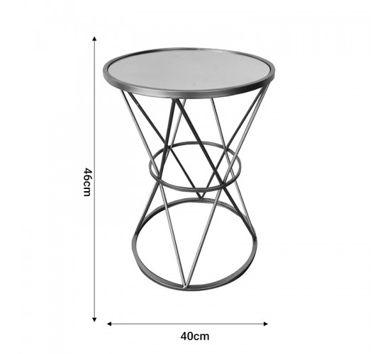 Βοηθητικό τραπέζι σαλονιού Vogarton Inart χρυσό 40x40x56εκ Υλικό: METAL 295-000012