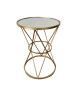Βοηθητικό τραπέζι σαλονιού Vogarton Inart χρυσό 40x40x56εκ Υλικό: METAL 295-000012