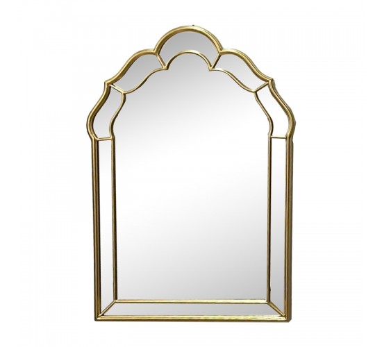 Καθρέπτης Xoton Inart χρυσό μέταλλο 60x3x90εκ Υλικό: METAL 295-000016