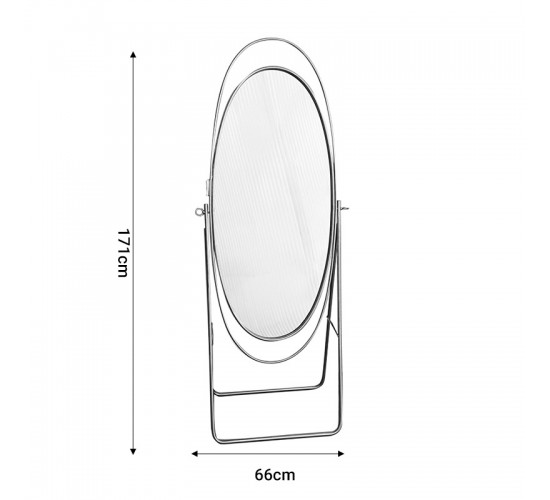 Καθρέπτης Erikson Inart χρυσό μέταλλο 66x39x171εκ Υλικό: METAL 295-000018