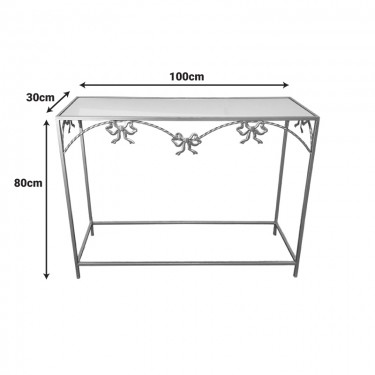 Κονσόλα Frensia Inart μέταλλο σε χρυσή απόχρωση 100x30x80εκ Υλικό: METAL 295-000032