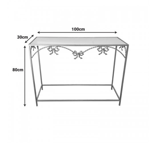 Κονσόλα Frensia Inart μέταλλο σε χρυσή απόχρωση 100x30x80εκ Υλικό: METAL 295-000032