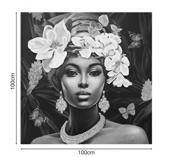 Πίνακας σε καμβά Beauty 3D Inart 100x3x100εκ Υλικό: FIR WOOD - CANVAS 296-000004