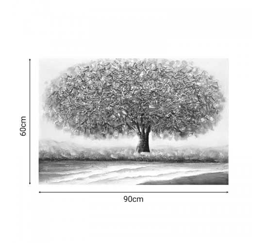 Πίνακας σε καμβά Forestree 3D Inart 90x3x60εκ Υλικό: FIR WOOD - CANVAS 296-000011