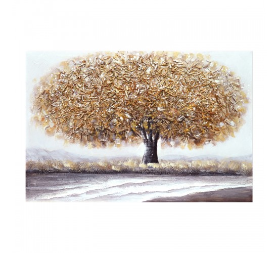 Πίνακας σε καμβά Forestree 3D Inart 90x3x60εκ Υλικό: FIR WOOD - CANVAS 296-000011