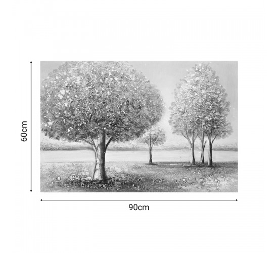 Πίνακας σε καμβά Forest 3D Inart 90x3x60εκ Υλικό: FIR WOOD - CANVAS 296-000012