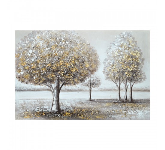 Πίνακας σε καμβά Forest 3D Inart 90x3x60εκ Υλικό: FIR WOOD - CANVAS 296-000012
