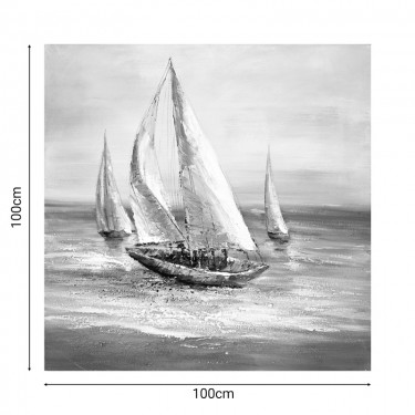 Πίνακας σε καμβά Sailer Inart 100x3x100εκ Υλικό: FIR WOOD - CANVAS 296-000025