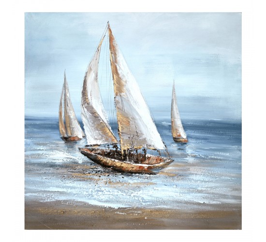 Πίνακας σε καμβά Sailer Inart 100x3x100εκ Υλικό: FIR WOOD - CANVAS 296-000025