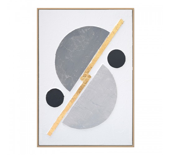 Πίνακας σε καμβά Geometric 3D Inart 52x4.5x72εκ Υλικό: FIR WOOD - CANVAS 296-000028