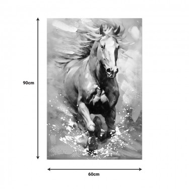 Πίνακας σε καμβά Horse Inart 60x3x90εκ Υλικό: FIR WOOD - CANVAS 296-000031