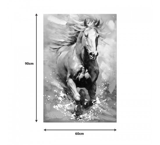 Πίνακας σε καμβά Horse Inart 60x3x90εκ Υλικό: FIR WOOD - CANVAS 296-000031