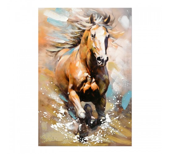 Πίνακας σε καμβά Horse Inart 60x3x90εκ Υλικό: FIR WOOD - CANVAS 296-000031