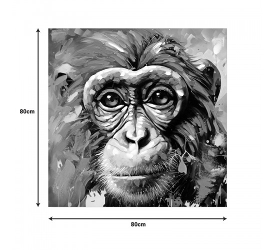 Πίνακας σε καμβά Bano Inart 80x3x80εκ Υλικό: FIR WOOD - CANVAS 296-000032