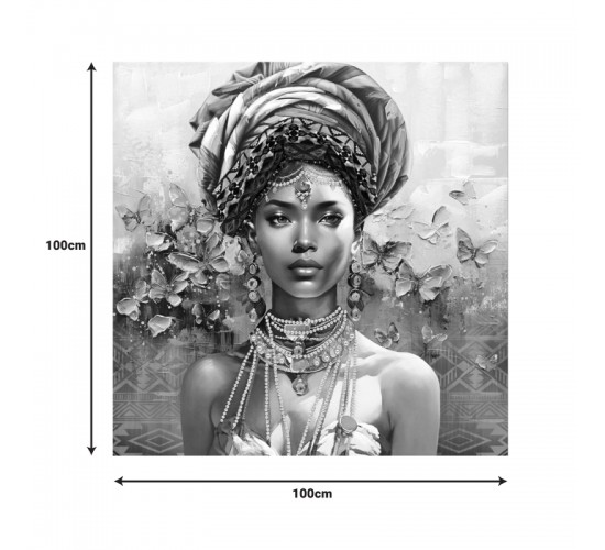 Πίνακας σε καμβά Baba 3D Inart 100x3x100εκ Υλικό: FIR WOOD - CANVAS 296-000038