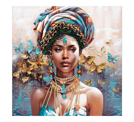 Πίνακας σε καμβά Baba 3D Inart 100x3x100εκ Υλικό: FIR WOOD - CANVAS 296-000038