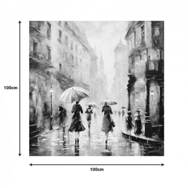 Πίνακας σε καμβά Nightdream II Inart 100x3x100εκ Υλικό: FIR WOOD - CANVAS 296-000046