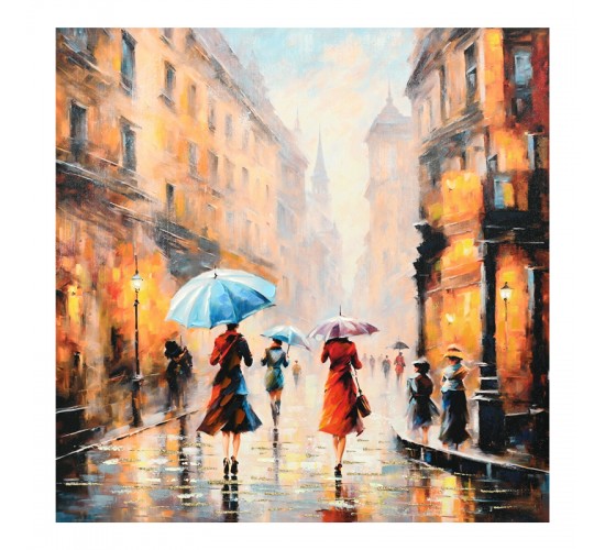 Πίνακας σε καμβά Nightdream II Inart 100x3x100εκ Υλικό: FIR WOOD - CANVAS 296-000046