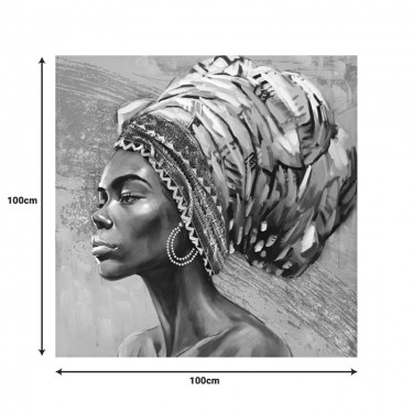 Πίνακας σε καμβά Africana I 3D Inart 100x3x100εκ Υλικό: FIR WOOD - CANVAS 296-000048