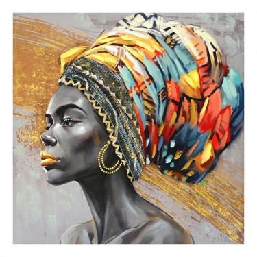 Πίνακας σε καμβά Africana I 3D Inart 100x3x100εκ Υλικό: FIR WOOD - CANVAS 296-000048