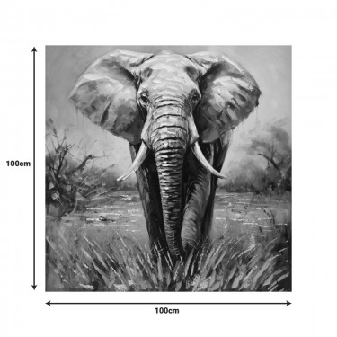 Πίνακας σε καμβά Elepho Inart 100x3x100εκ Υλικό: FIR WOOD - CANVAS 296-000049