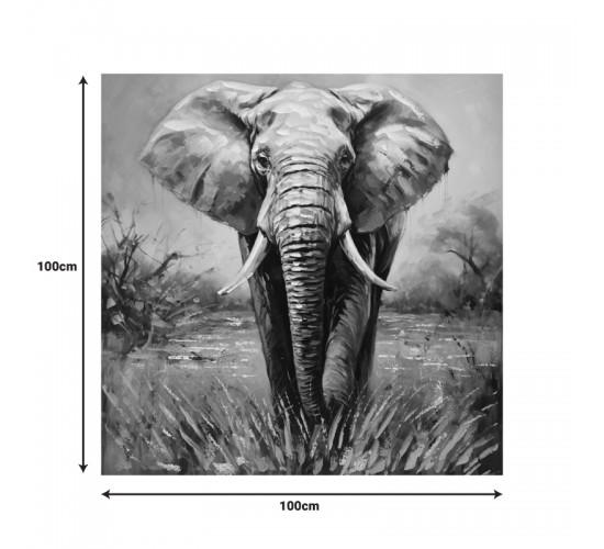 Πίνακας σε καμβά Elepho Inart 100x3x100εκ Υλικό: FIR WOOD - CANVAS 296-000049