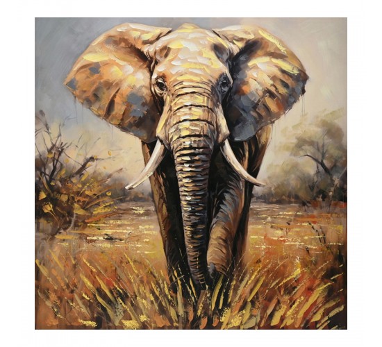 Πίνακας σε καμβά Elepho Inart 100x3x100εκ Υλικό: FIR WOOD - CANVAS 296-000049