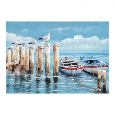 Πίνακας σε καμβά Port Inart 100x3x70εκ Υλικό: FIR WOOD - CANVAS 296-000051