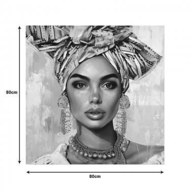 Πίνακας σε καμβά Turban Ι 3D Inart 80x3x80εκ Υλικό: FIR WOOD - CANVAS 296-000058