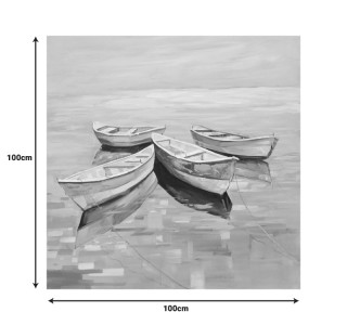 Πίνακας σε καμβά Boatty Inart 100x3x100εκ Υλικό: FIR WOOD - CANVAS 296-000061