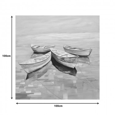 Πίνακας σε καμβά Boatty Inart 100x3x100εκ Υλικό: FIR WOOD - CANVAS 296-000061