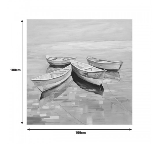 Πίνακας σε καμβά Boatty Inart 100x3x100εκ Υλικό: FIR WOOD - CANVAS 296-000061