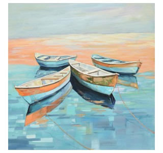 Πίνακας σε καμβά Boatty Inart 100x3x100εκ Υλικό: FIR WOOD - CANVAS 296-000061
