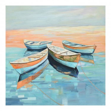 Πίνακας σε καμβά Boatty Inart 100x3x100εκ Υλικό: FIR WOOD - CANVAS 296-000061
