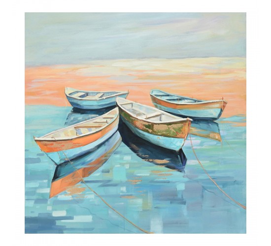 Πίνακας σε καμβά Boatty Inart 100x3x100εκ Υλικό: FIR WOOD - CANVAS 296-000061