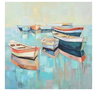 Πίνακας σε καμβά Boatty Ι Inart 100x3x100εκ Υλικό: FIR WOOD - CANVAS 296-000062