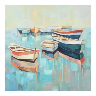 Πίνακας σε καμβά Boatty Ι Inart 100x3x100εκ Υλικό: FIR WOOD - CANVAS 296-000062