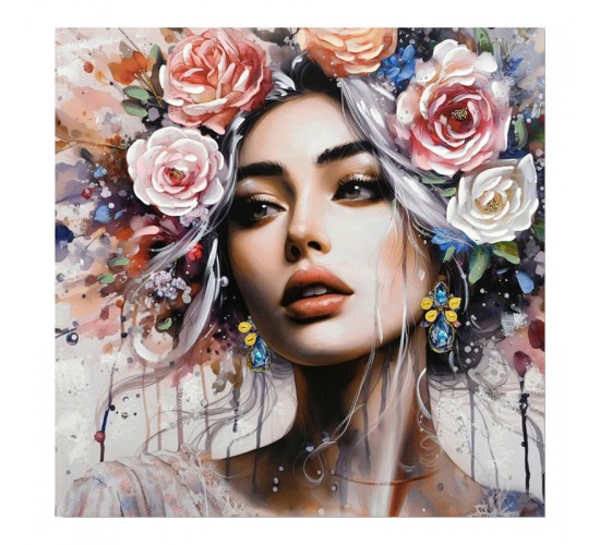 Πίνακας σε καμβά Prima Ι Inart 100x3x100εκ Υλικό: FIR WOOD - CANVAS 296-000072