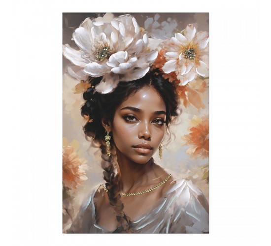 Πίνακας σε καμβά Lilibet 3D Inart 60x2.5x90εκ Υλικό: FIR WOOD - CANVAS 296-000075