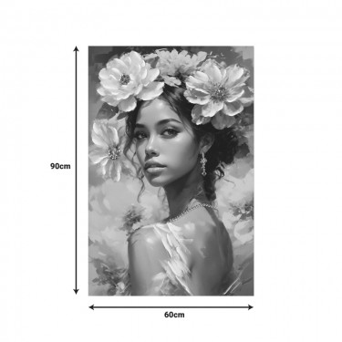 Πίνακας σε καμβά Lilibet Ι 3D Inart 60x2.5x90εκ Υλικό: FIR WOOD - CANVAS 296-000076